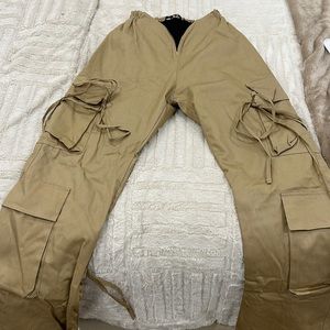 Varenne Khaki V cut cargo pants